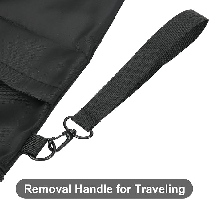 Book Sleeves with Zipper, Travel Book Protector Pouch for Paperbacks & Hardcover Books, Book Covers Bags Carry Case/Front Pocket & Handle Strap for Book Lovers Mother's Day (Black, 1 Pc)