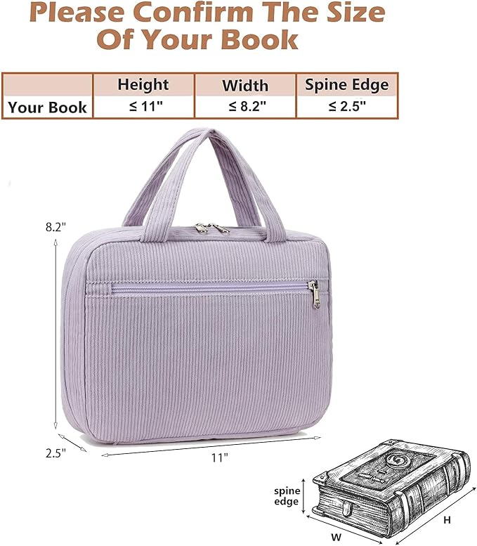 Octsky Bible Cover Case for Women Bible Organizer Book Carrying Bag for Medium and Large Bibles, Purple