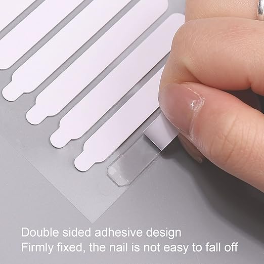 10 Sheets Double Sided Strong Adhesive Tape for Nail Displays and Packaging – Suitable for Nail Art Accessories