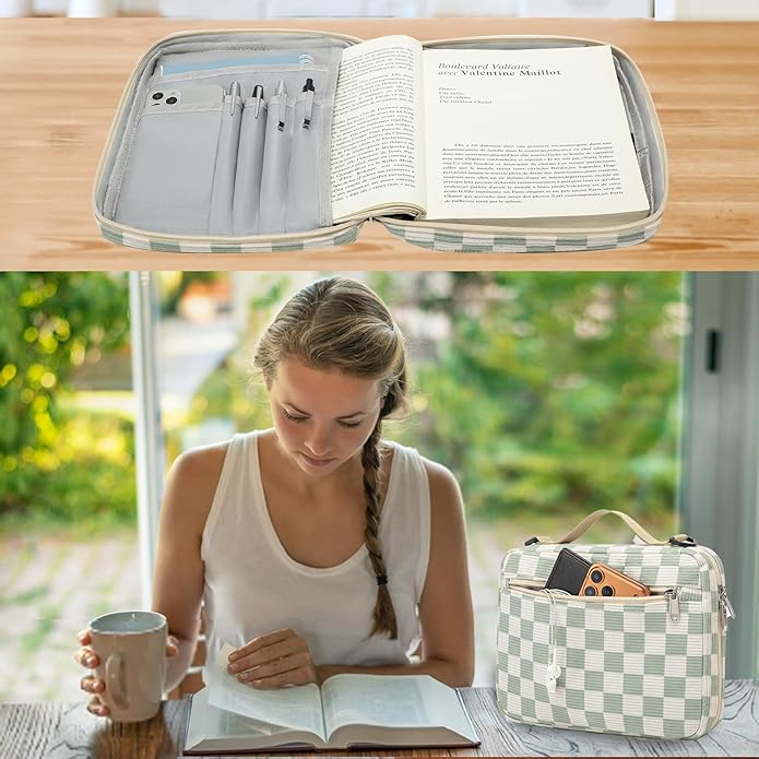 Bible Cover Case for Women Large Bible Cover for Girls Bible Study Supplies Accessories with Handle and Shoulder Strap | Durable
