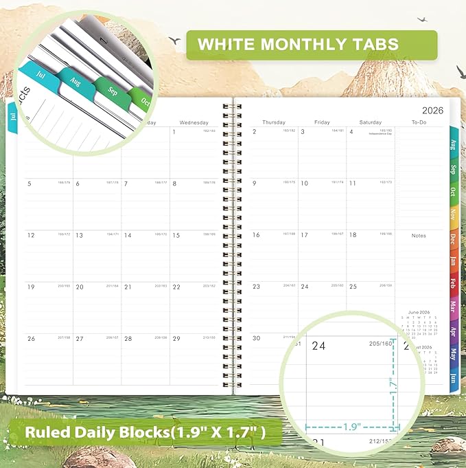 Planner 2026-2027 - Academic Planner 2026-2027 Weekly and Monthly, July 2026 - June 2027, 8.5''x11'', Weekly Monthly Planners with Printed Tabs, Inner Pocket