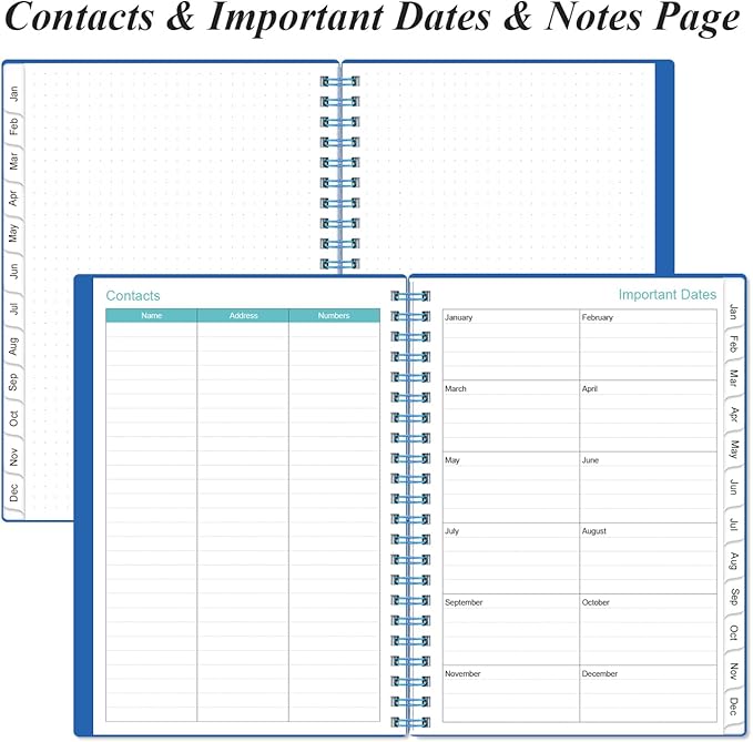 2026 Planner - Weekly & Monthly Planner from January 2026 - December 2026, Planner 2026 with Flexible Cover, Tabs, Inner Pocket, 6.4" x 8.5", Blue
