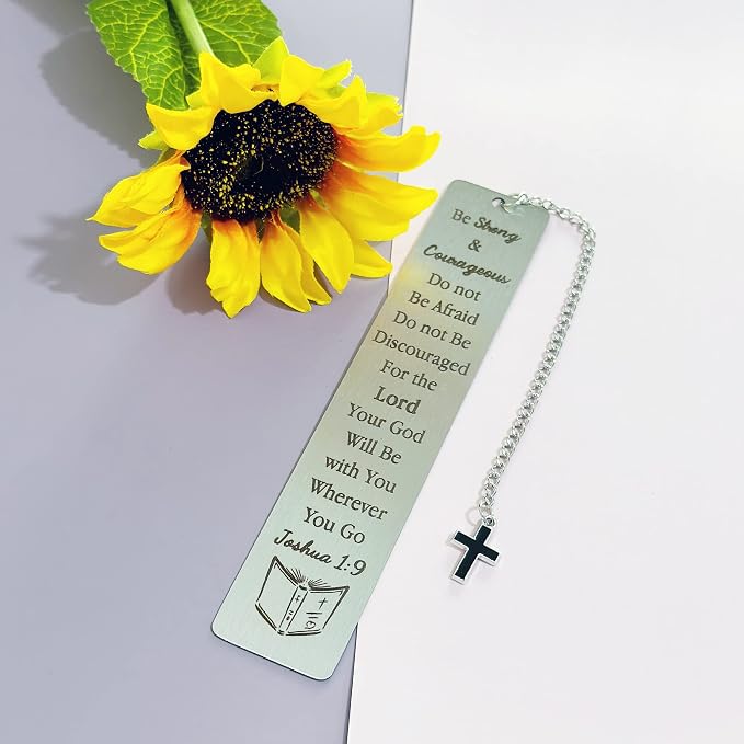 Inspirational Bookmarks Christian Bible Verse Son Bookmarker Encourage Gifts Men Go to University Keepsake Baptism Religious Church Friend Birthday Graduate Appreciate Present Be Strong Courageous