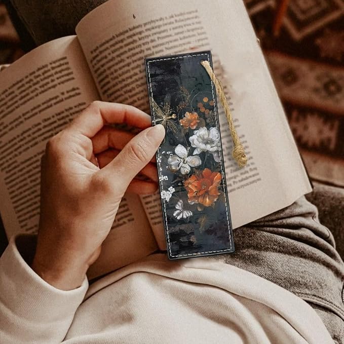 Bookmarks for Men Boy, Cool Bookmarks Vintage Dragonfly Flower Book Marks for Adults Kids Funny Bookmark for Women Men Book Lovers Bookmarks Aesthetic