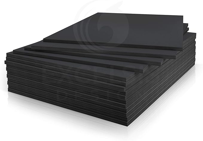 Black Foam Board 11 x 14 – 10 Pack, 3/16" (5mm) Thick Foam Core Poster Board Sheets for Art, Crafts, Vision Board, School Projects, Presentations & Signs