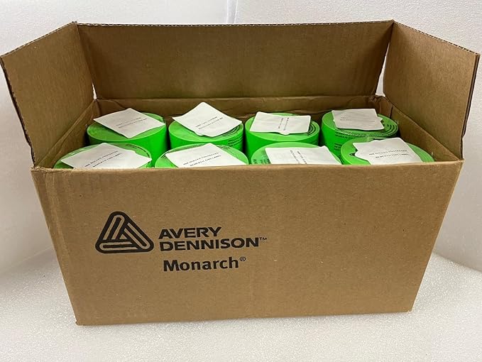 Monarch Genuine 1131 Fluorescent Green Labels 1 Case = 8 Sleeves