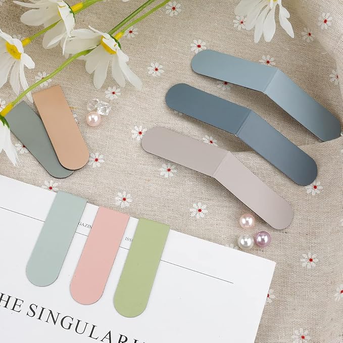 Magnetic Bookmarks, 15PCS Magnetic Cute Bookmark for Teacher, Women, Men & Kids - Solid Colorful Light Bookmarks (Pack of 15)