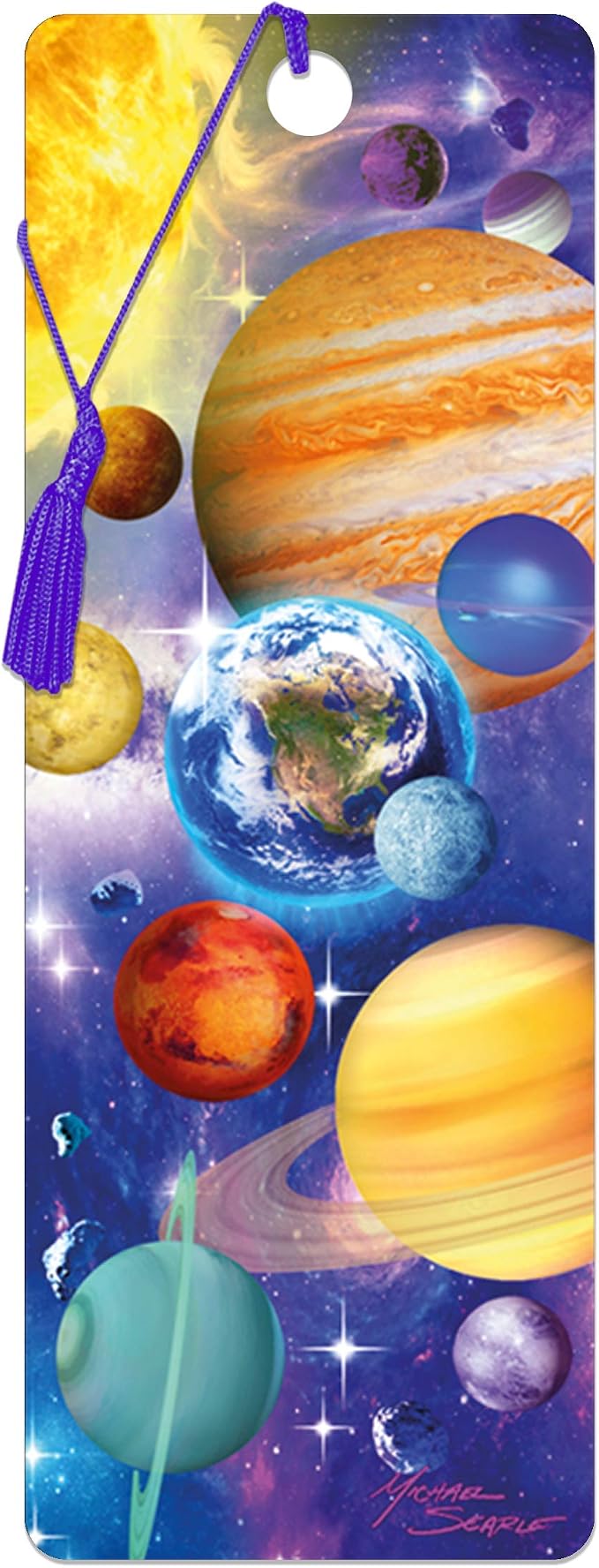 3D LiveLife Bookmark - Space Odyssey from Deluxebase. Cute Lenticular Planet Page Marker. Astronomy Themed Accessories for Book Lovers. Small Gifts for Men, Women, Writers and Teachers.