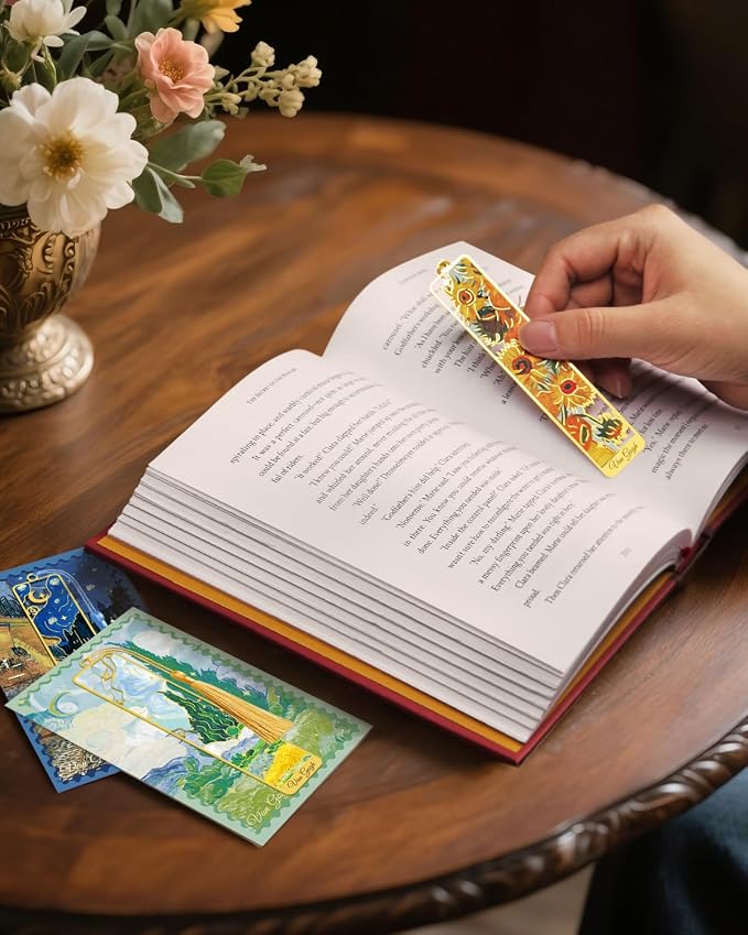 Metal Bookmarks with Tassel, Monet Oil Painting Theme Cute Book Markers for Reading Women, Book Lovers, Reading Accessories Gifts for Book Lovers