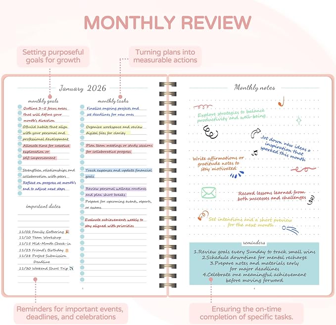 Monthly Planner 2026-2027, 2 Year Calendar 2026-2027 (Jan 2026 - Dec 2027), 7" x 10", 26-27 Monthly Calendar Planner, 24-Month Planning Book for Home School Office Supplies