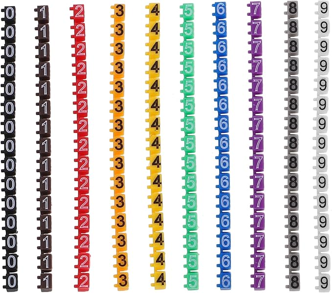jojofuny 150pcs Cable Labels for Cord Identification Clip Cable Markers for Management Suitable for Bright Color Coding for Quick Identification