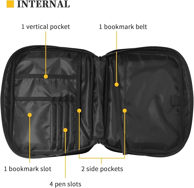 Coldinair Fire Water Rugby Print Bible Cover,Carrying Book Case Church Bag Bible Bags with Handle and Zippered Pocket,Gifts for Men Teens Kids