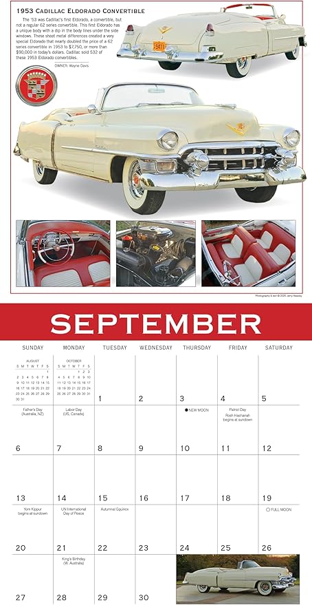 Classics 2026 Wall Calendar: Ultimate Automobiles, Muscle Cars and More, 12" x 12", 2026 Monthly Calendar with Large Grids for Home or Office, Vintage Car Theme