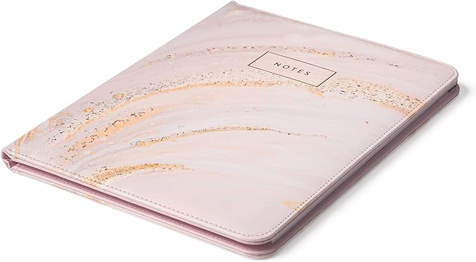 Deluxe Organizer Padded Padfolio, Portfolio Business Document Case with Ruled Letter-Size Perforated Writing Pad