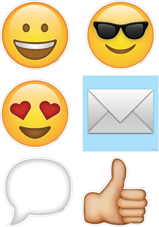 Creative Teaching Press Emoji's Cut Outs, 6" (6068)