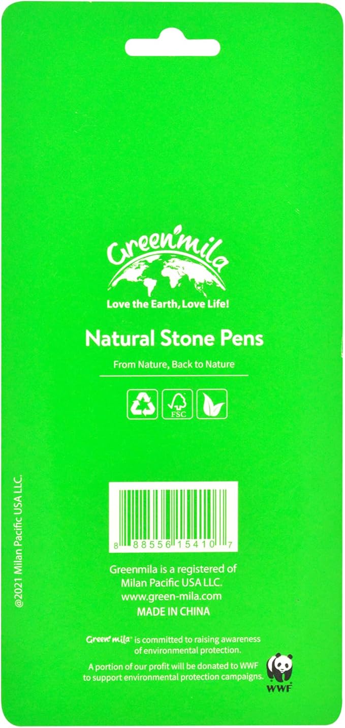 Green Mila Ballpoint Pens, 1.0mm Medium Point Black Ink, Smooth Writing for School Office Home Daily Use - 4 Pack