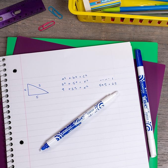 BIC Ink Killer, Pack of 4, Ink Eraser, Smudge-Resistant, Ideal for The Office, Home Office or School