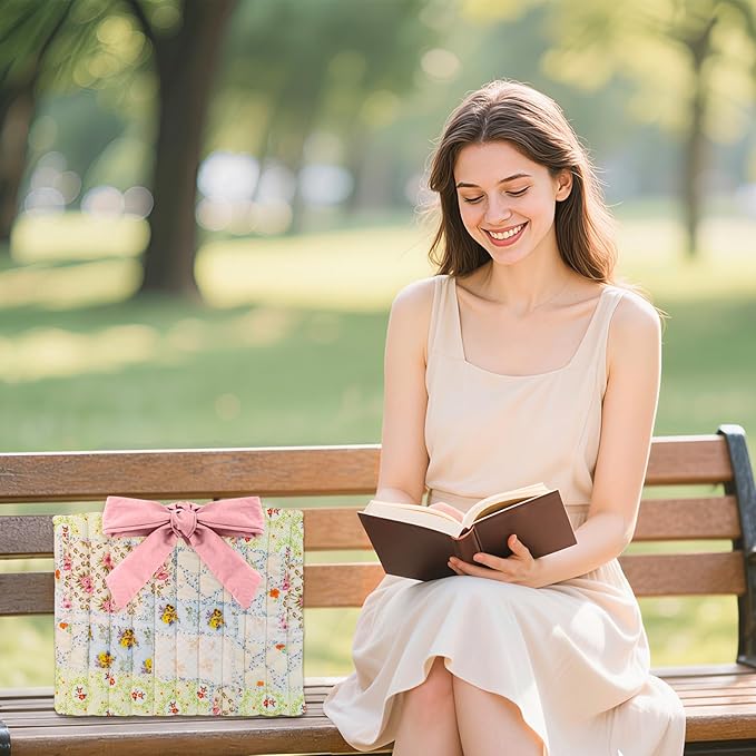 Bible Cover Case for Women,Large Bible Tote Bags for Women Organizer Quilted Bible Carrying Case(new) (Splicing Flower)