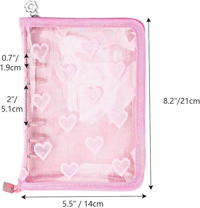 NatSumeBasics Pink A6 Binder Zipper Cash Envelope Wallet 6 Ring Lace Zip Budget Binders Cover for Journaling Planner (Zipper Pink A6 Binder)