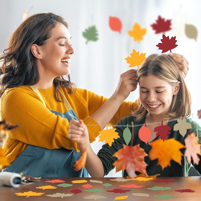 Hillban 250 Pcs Paper Fall Leaves Die Cuts Bulk Autumn Leaf Cutout Thanksgiving Autumn Leave Decor Multicolor Mixed Leaves for Fall Bulletin Board and Craft Projects Party Decor (2.4 Inches)