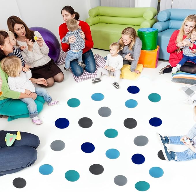 50 pcs Spot Markers Carpet Floor Spots Markers 5 Colors (Includes Blue) for Classroom Decoration, for Flexible Carpet Dots for School Supplies for Elementary School Preschool Kindergarten Teacher