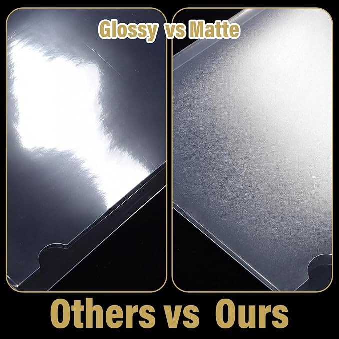 Kisston 25 Pack Clear Document Folders Non-Glare Vinyl Project Folders Letter Size Thumb Cut Clear File Sleeves 9 x 12 Reduced Glare PVC for Paper Protector Office School Classroom Home Travel Study