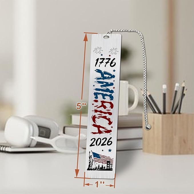 USA 250th Anniversary Decorations, 1776-2026 America Bookmark, 250 Years Birthday Patriotic Gifts