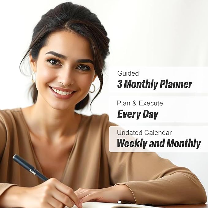 Manifestation Journal for Women and Men — 5 Minute Manifesting and Goals Journal | 3 Month Undated Daily Planner | Law of Attraction Planner, Affirmations, Gratitude | Vision Board + Stickers