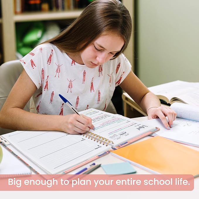 Academic Planner 2026-2027, Weekly and Monthly Calendar Book, July 2026 – June 2027, Hardcover Planner with Tabs, Perfect for Teachers, Students, Women & Men, A4 (8.5" x 11") - Cat