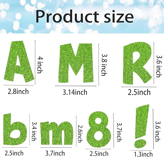 Glitter Bulletin Board Letters for Classroom Numbers Alphabet Poster Board Letters with Adhesive Dots Punctuation Symbols Cutout Bulletin Display School