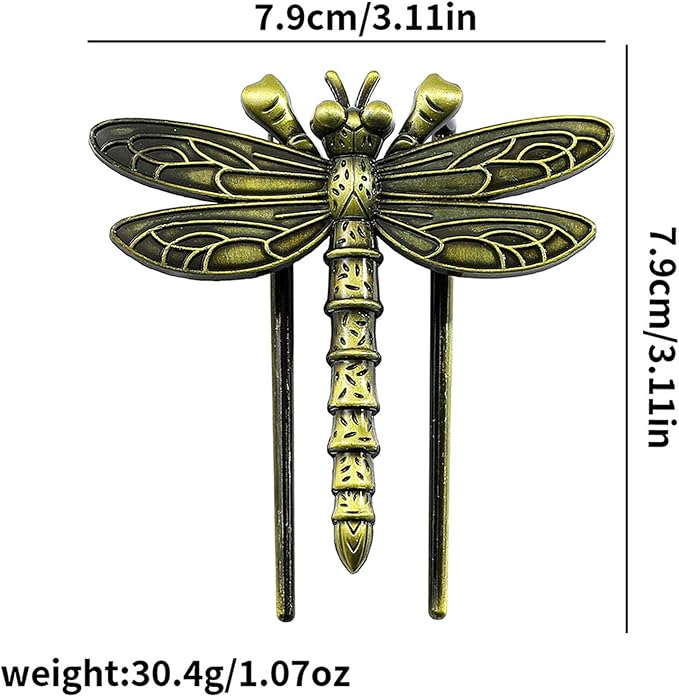 Bookmark,Dragonfly Metal Book Clip, Journal Clip, Book Page Holder Clip,Vintage Book Clips, Hold Journal Open While Writing and Free Your Hands, Gifts for Book Lovers, Readers, Writers (Dragonfly)