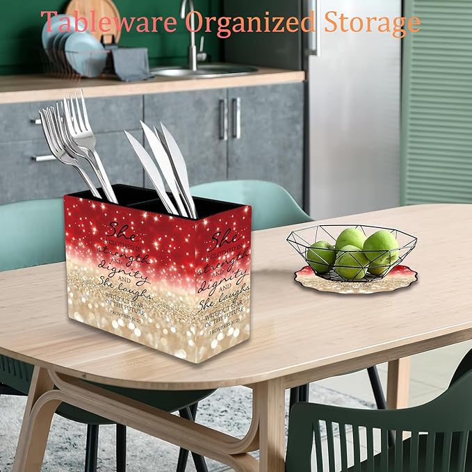 Pen Holder and Anti-Slip Mouse Pad Combination, Makeup Brush Storage Box, Tableware Storage Box, Suitable for Office and Home - Colorful Space Wolf