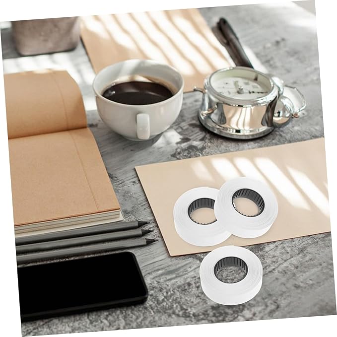 10rolls White Price Tag Paper Roll for Pricemarker Labeler Retail Pricing Guns Sticker Labels