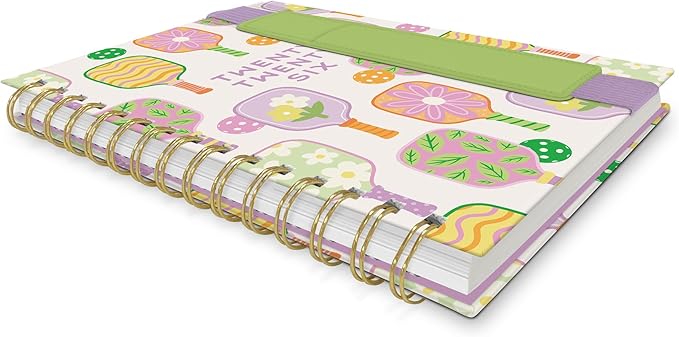 Orange Circle Studio 2026 Planner, Pickleball Rally, Oliver Planners, Wire-O Bound Monthly Calendar Book, Appointment, Goal & Budget Trackers, Includes 100 Full Color Stickers