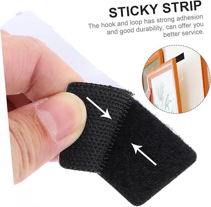 HEALLILY 40pcs Retainer Double Sided Tape Strong Adhesive Strips for Wall Mounting