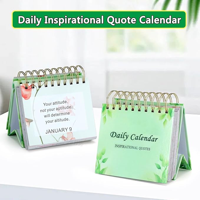 Daily Inspirational Quote Calendar Desktop 2026 Motivational Calendar for Women Desk Daily Flip Calendar with Inspirational Quotes, Cute Desk Accessories Office Decor Positive Inspirational Gifts