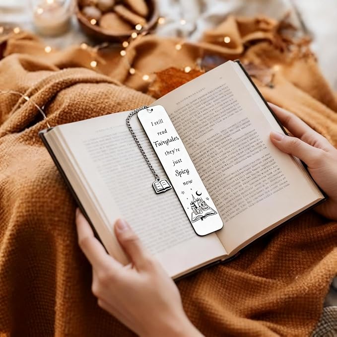 Funny Bookmark Gifts for Women Men, Bookish Birthday Gifts, I Still Read Fairytales They're Just Spicier Now, Book Mark for Best Friends Reader Funny Christmas Gifts Bookmarks for Women Men