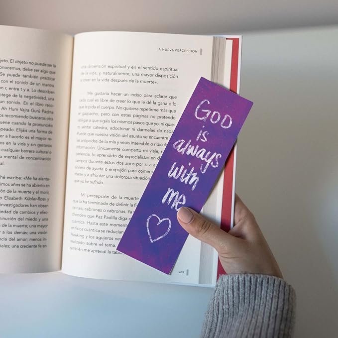 Children and Youth Bookmark, God is Always with Me, Psalm 16:8, Pack of 25, Handouts for Classroom, Sunday School, and Bible Study