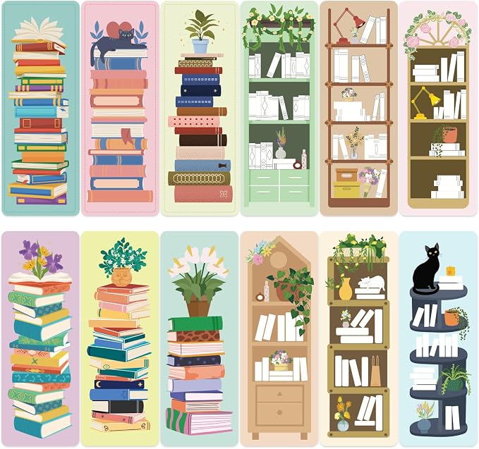 120pcs Reading List Bookmarks with Tassels, 2.56 x 7.09in Book Tracker Bookmarks, Double-Sided Bookshelf Bookmarks Bulk, Back-to-School Supplies, Gifts for Book Lovers, Women, Students, Teachers