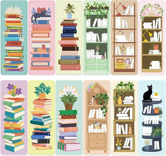 120pcs Reading List Bookmarks with Tassels, 2.56 x 7.09in Book Tracker Bookmarks, Double-Sided Bookshelf Bookmarks Bulk, Back-to-School Supplies, Gifts for Book Lovers, Women, Students, Teachers