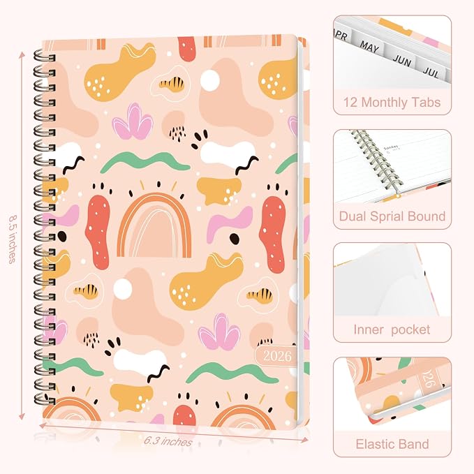 2026 Planner, Weekly and Monthly Calendar Planner Agenda, Jan 2026 - Dec 2026, Planning Academic Book, Office Desk Accessories and School Supplies - A5 (6.3'' x 8.5'')