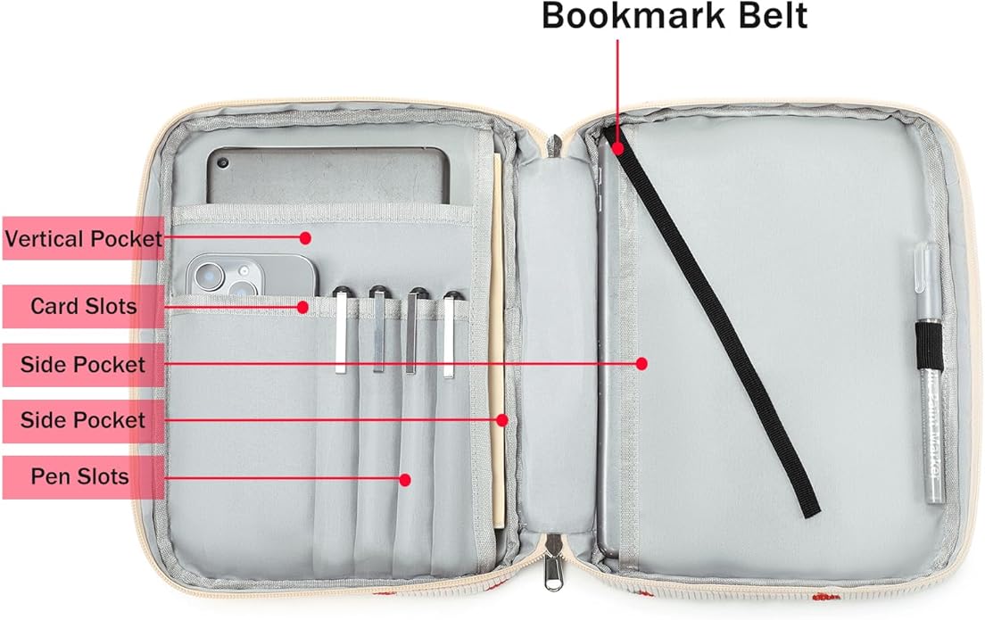 Bible Cover Case for Women Large Bible Cover for Girls Bible Study Supplies Accessories with Handle and Shoulder Strap | Durable
