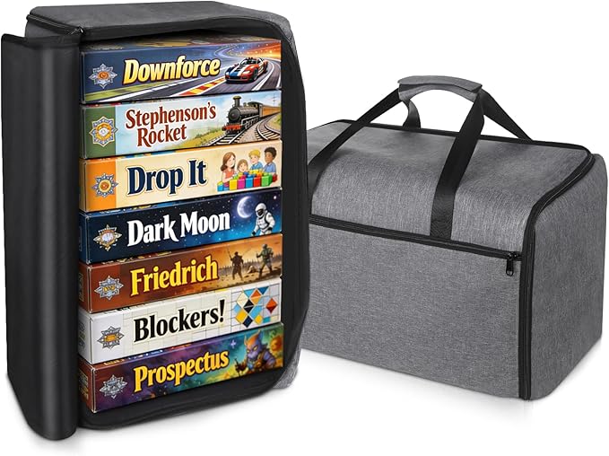 Board Game Storage Bag, Portable Board Game Organizer and Storage with Cover for Office Supplies, Puzzles, Building Blocks, Craft Product, Collapsible Board Games Storage Containers