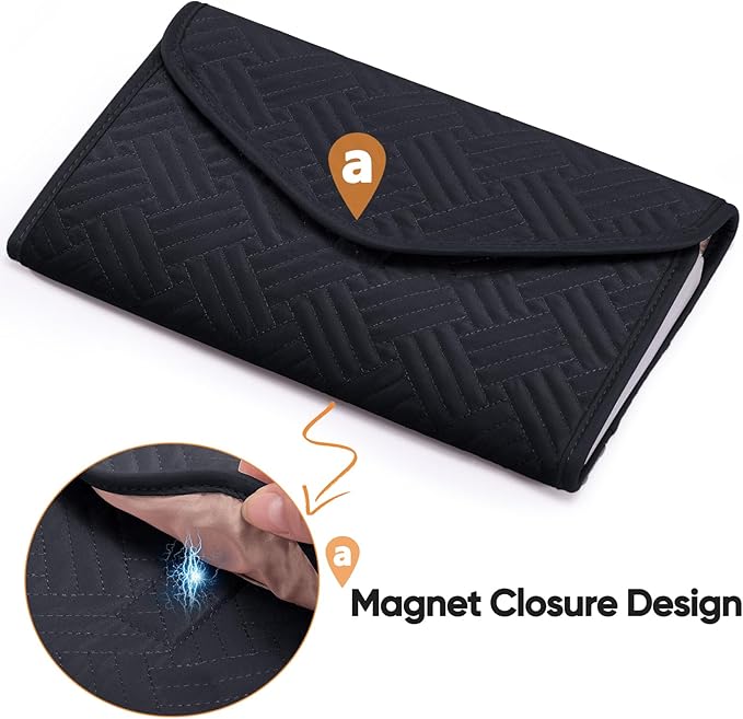 Fabric Bill Organizer with Pockets 10x6 Receipt Organizer for Business - Receipt Holder Organizer - Cash Organizer -Coupon Holder - Money Organizer for Cash- Small Accordion File Organizer