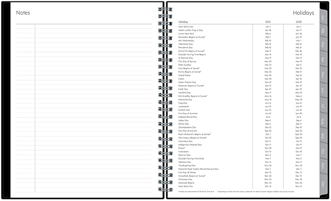 Blue Sky 2027 Weekly and Monthly Planner Calendar, Includes January 2027 - December 2027, 7" x 9", Flexible Cover, Wirebound, Laminated Tabs, Enterprise