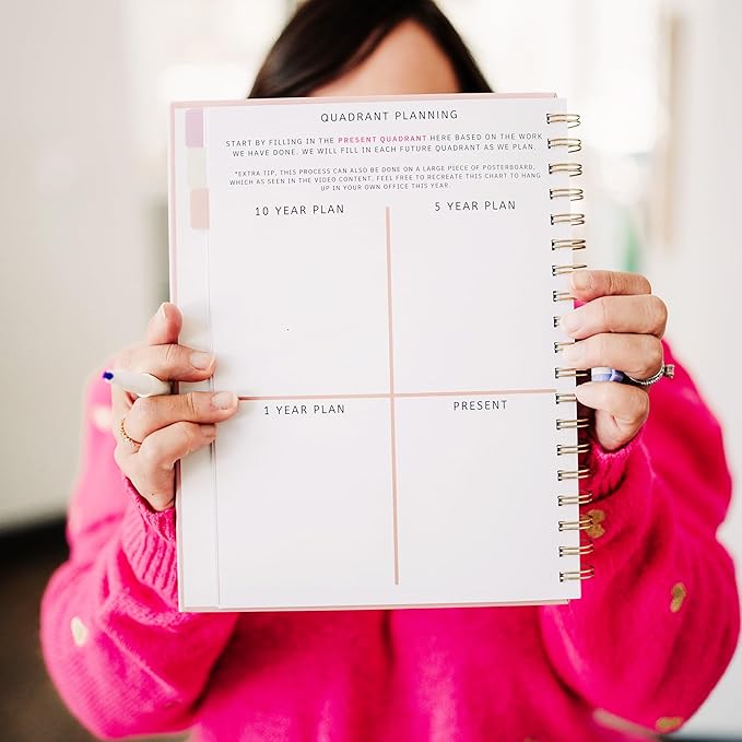 Yearly Business Planner for Female Entrepreneurs – Digital Goal, Blog, Social & Content Calendar Organizer + Audio Training System