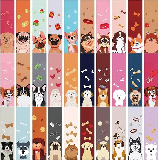 30 Pcs Dog Bookmarks for Kids Pet Theme Funny Bookmark Cute Dog Bookmark for School Office Students Teens Book Reading Lovers Classroom Favors