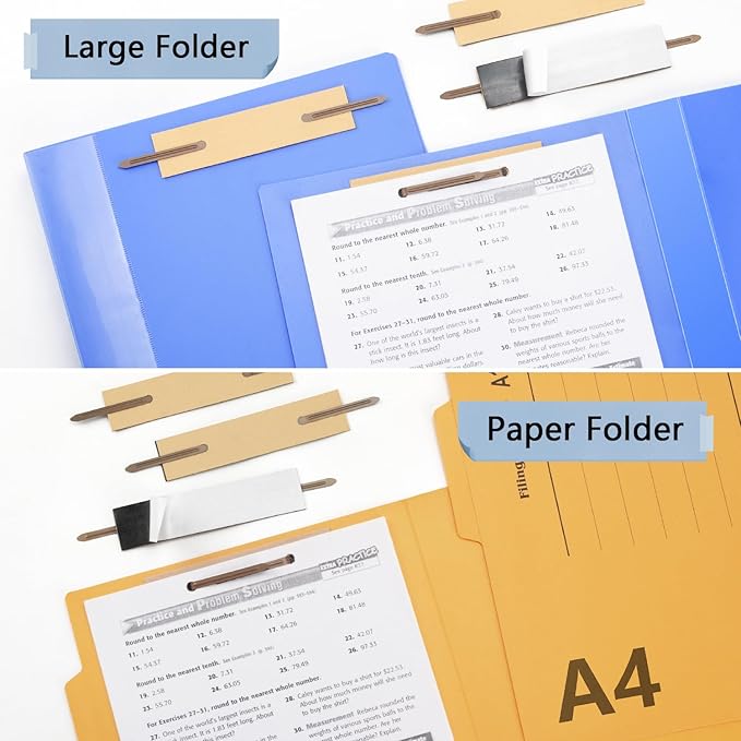 Self-Adhesive Prong Paper Fasteners- IMLIKE 2" Capacity,Strong Adhesion,Metal Fasteners，2.75" Base for Paper Folder or Files,100 pcs/Box