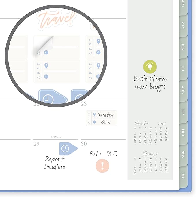 Mead Cambridge 2027 Planner, Weekly & Monthly, 8.5" x 11", Leah Bisch, Herringbone (LB55-905-27)