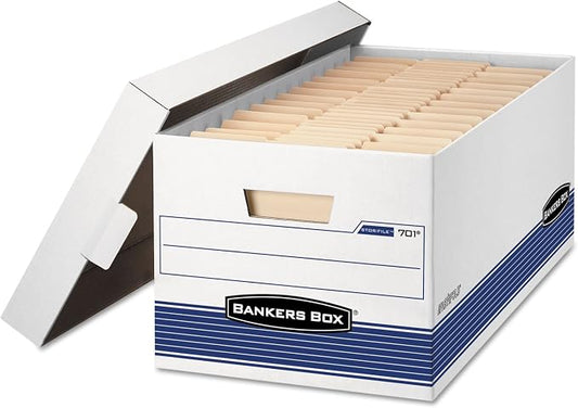 Bankers Box 00702 Stor/File Storage Boxes,W/Lid,Legal,15-Inch x24-Inch x10-Inch,12/CT,WE/BE